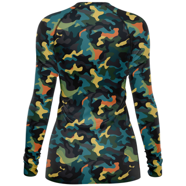 Chokefish™ Long Sleeve Rashguard Camouflage Woman's Shirt-009